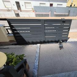 Schiebetor aus aluminium 3m VOGEL H.140cm grau