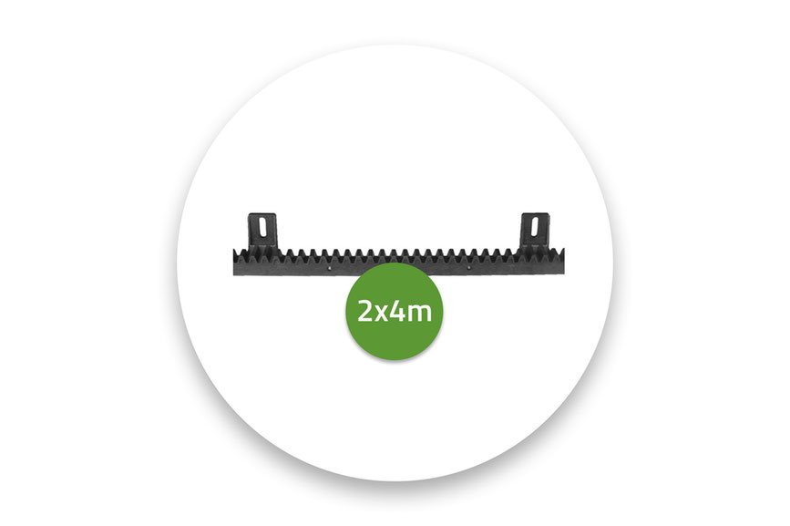 Lot De 2 Crémaillères Nylon Avec Attaches – 1 Mètre – Pour Portail Coulissant