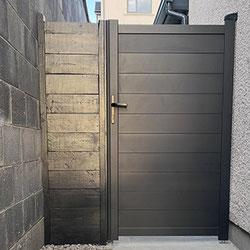 Side gate 1m EIGER H.180cm grey aluminium