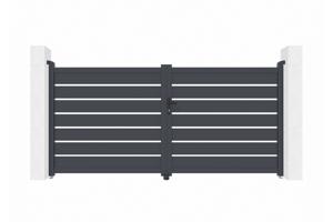 VOGEL ανοιγόμενη πόρτα 3m H.140cm, ανθρακί γκρι αλουμίνιο 2