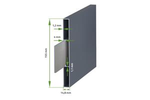 Puerta batiente VOGEL de 3 m de altura (140 cm), aluminio gris antracita. 11