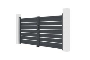 VOGEL ανοιγόμενη πόρτα 3m H.140cm, ανθρακί γκρι αλουμίνιο 3