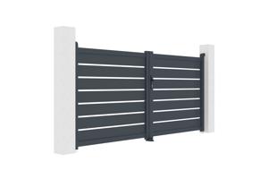VOGEL ανοιγόμενη πόρτα 3m H.140cm, ανθρακί γκρι αλουμίνιο 4