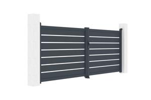 Portail battant motorisé 3,5m VOGEL H.140cm + Motorisation HICKER B200 3