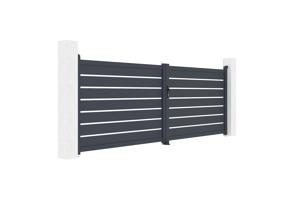 Brama skrzydłowa aluminiowa VOGEL H.140cm szara 4m 3