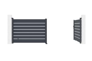 Brama skrzydłowa aluminiowa VOGEL H.140cm szara 4m 5