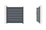 Portail battant 3,5m VOGEL H.180cm + Portillon 1m VOGEL H.180cm aluminium gris thumbnail 5