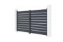 Portail battant 3,5m VOGEL H.180cm + Portillon 1m VOGEL H.180cm aluminium gris thumbnail 4