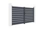 Portail battant 3,5m VOGEL H.180cm + Portillon 1m VOGEL H.180cm aluminium gris thumbnail 3