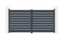 Portail battant 3,5m VOGEL H.180cm + Portillon 1m VOGEL H.180cm aluminium gris thumbnail 2