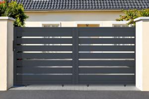 Portail coulissant 3,5m VOGEL H.140cm aluminium gris main image