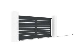 Aluminium schuifpoort 3,5m VOGEL 350C160 Grijs 3