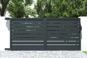 Aluminium schuifpoort 3,5m VOGEL 350C160 Grijs 12