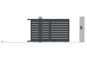 Sliding gate kit 3m VOGEL H.180cm grey aluminium 13