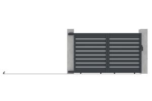 Sliding gate kit 3m VOGEL H.180cm grey aluminium 14
