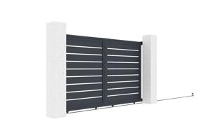Sliding gate kit 3m VOGEL H.180cm grey aluminium 3