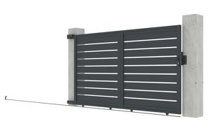 Sliding gate kit 3m VOGEL H.180cm grey aluminium 12