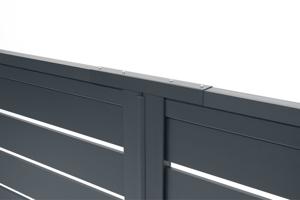 Portail coulissant 3,5m VOGEL H.180cm + Portillon 1m VOGEL aluminium gris 6