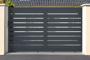 Schiebetor aus aluminium 3,5m VOGEL H.180cm grau main_image thumbnail