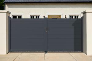 Portail battant 3,5m EIGER H.140cm gris main image