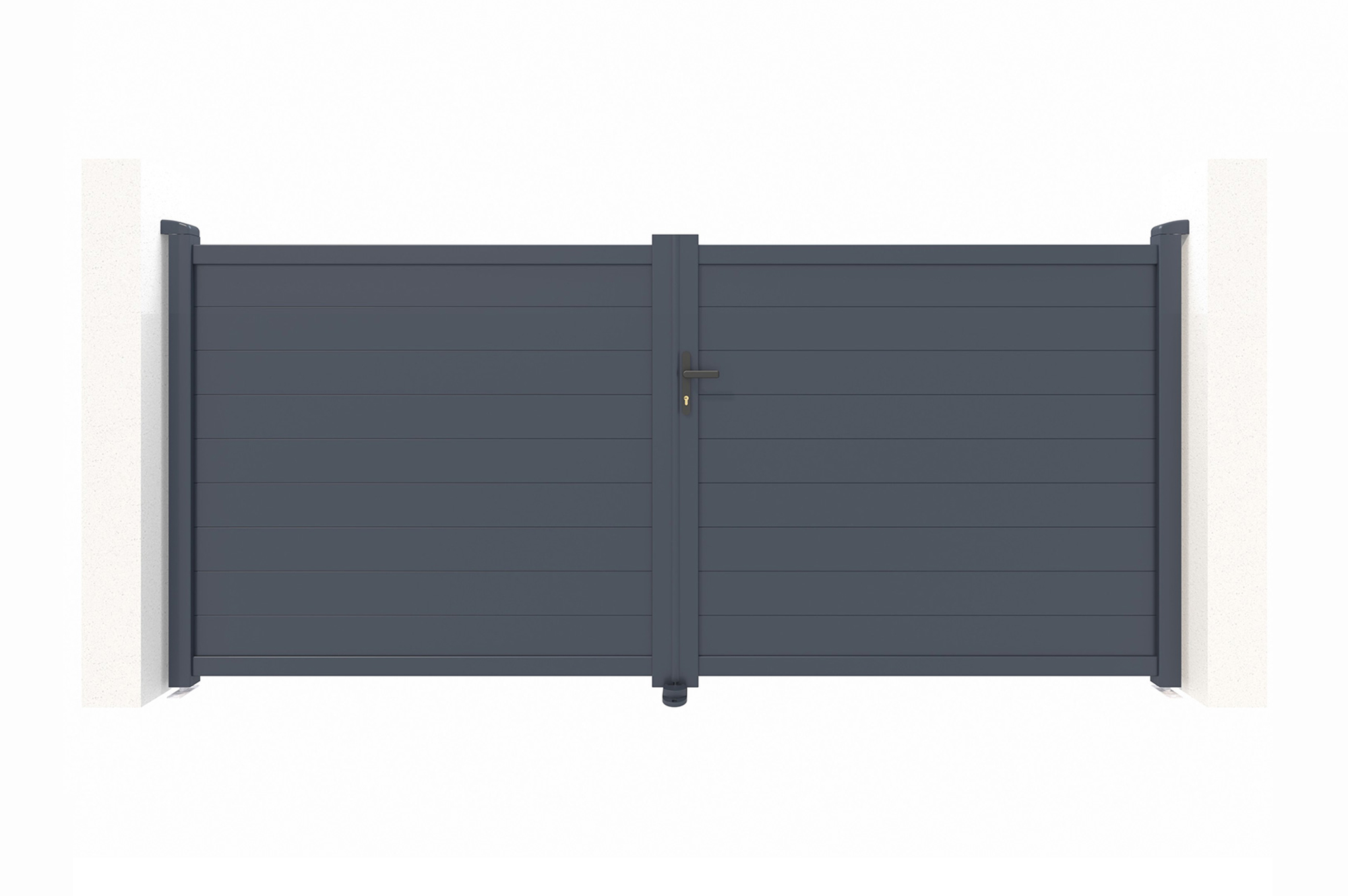 Flügeltor elektrisch 3,5m EIGER H.160cm + Drehtorantrieb HICKER B200 2