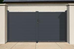 Portail battant 3,5m EIGER H.160cm gris main image