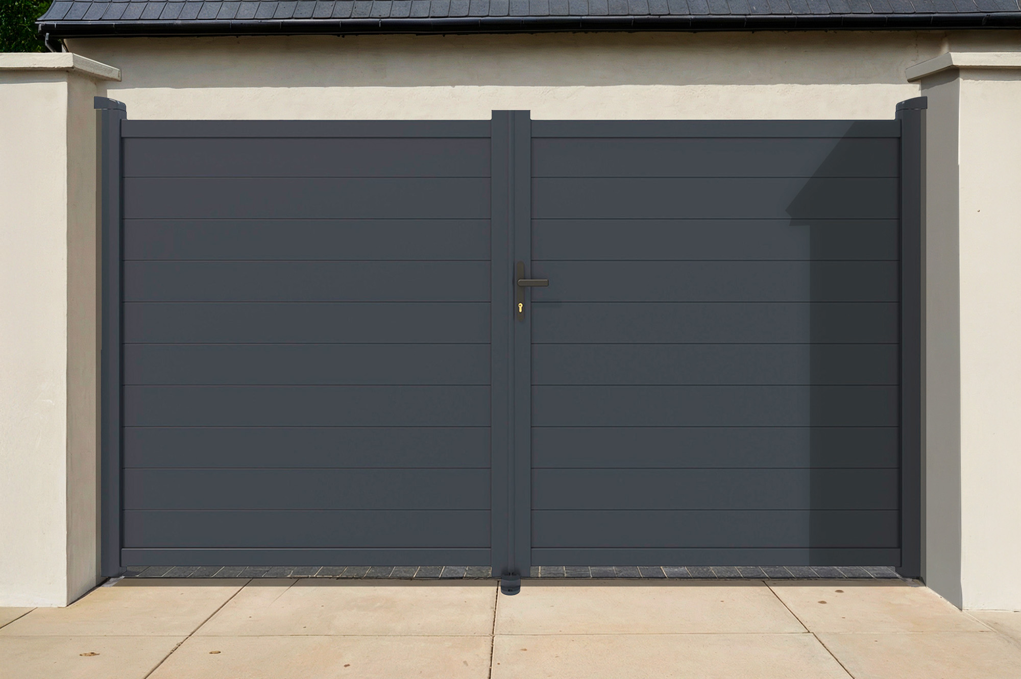 Aluminium draaipoort 3m EIGER 300B180 Grijs 1