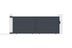 Portail coulissant 4m EIGER H.140cm aluminium gris 8