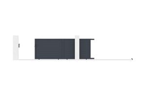 Portail coulissant 4m EIGER H.140cm aluminium gris 6
