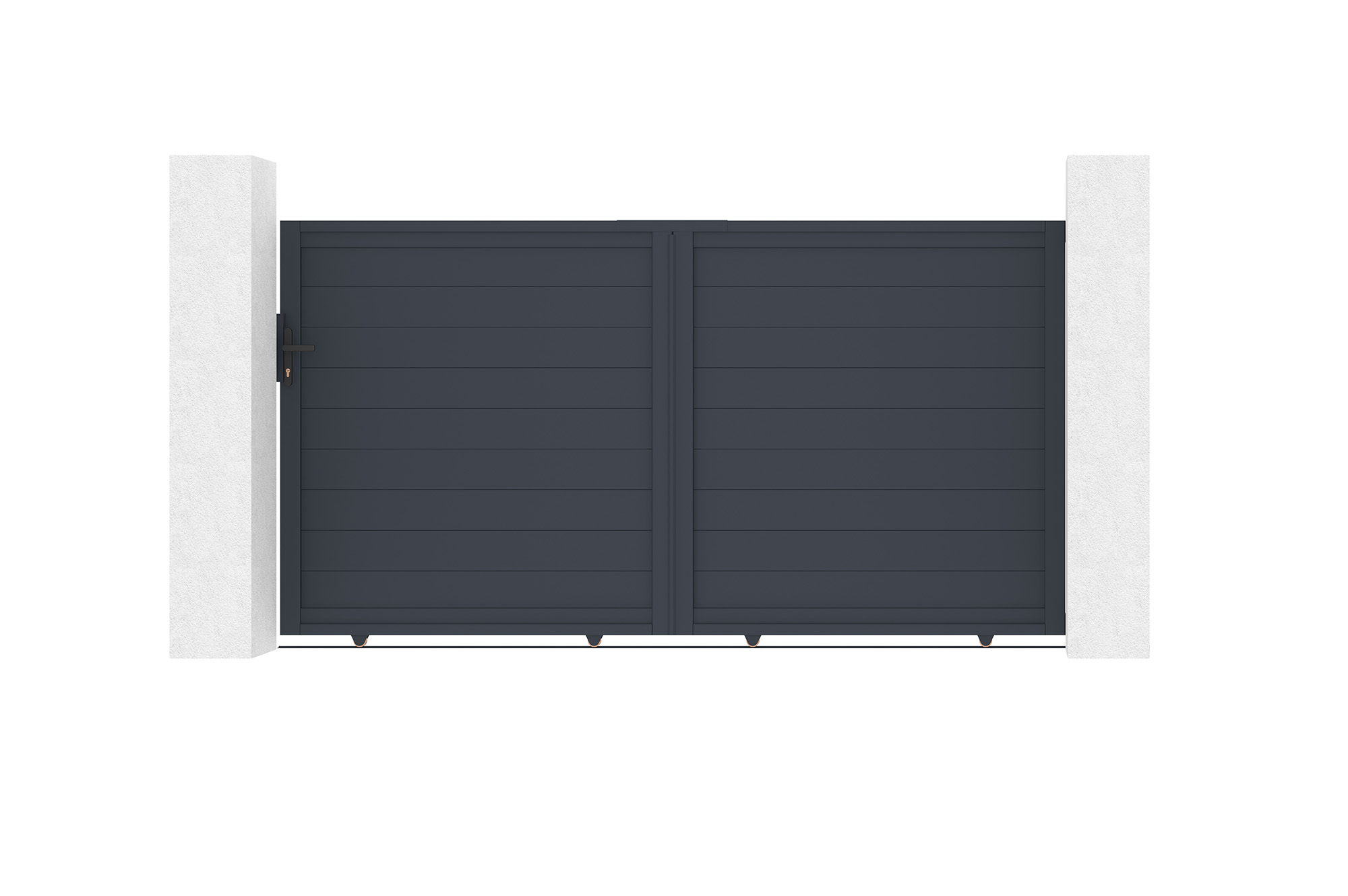 Schiebetor aus aluminium 3m EIGER H.160cm grau 2