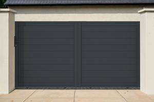 Portail coulissant 3,5m EIGER H.160cm aluminium gris main image