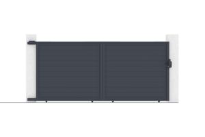 Portail coulissant 4m EIGER H.180cm aluminium gris 8