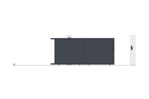 Portail coulissant 4m EIGER H.180cm aluminium gris 11