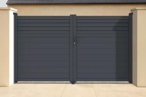 Swing gate 4m CARPATIA H.180cm grey aluminium main image