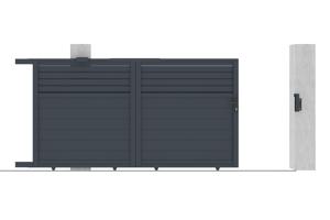Sliding gate kit 3m CARPATIA H.160cm grey aluminium 12