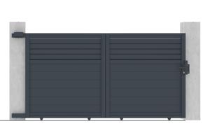 Sliding gate kit 3m CARPATIA H.160cm grey aluminium 9