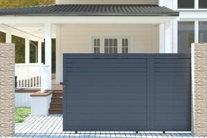 Sliding gate kit 3m CARPATIA H.160cm grey aluminium 3