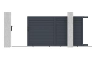 Sliding gate kit 3m CARPATIA H.160cm grey aluminium 7