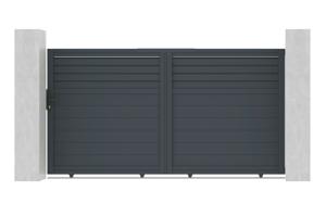 Sliding gate kit 3m CARPATIA H.160cm grey aluminium 2