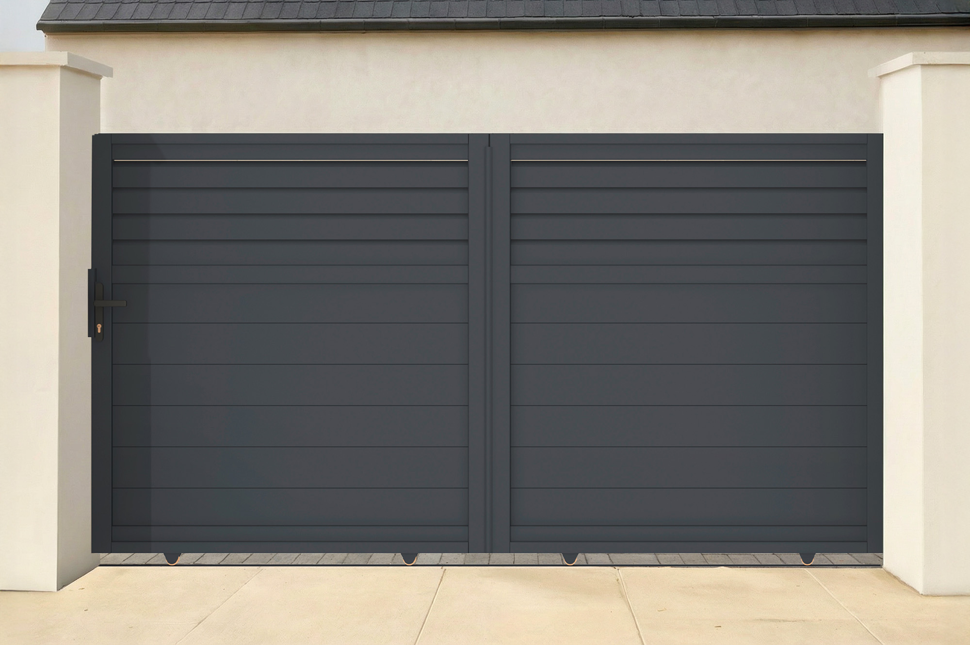 Klizna kapija 3m CARPATIA H.160cm sivi aluminij 1