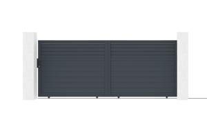 Skjutgrind 4m CARPATIA H.160cm grå aluminium 2