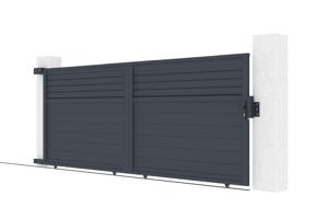 Skjutgrind 4m CARPATIA H.160cm grå aluminium 10