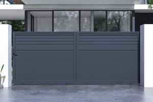 Skjutgrind 4m CARPATIA H.160cm grå aluminium 3