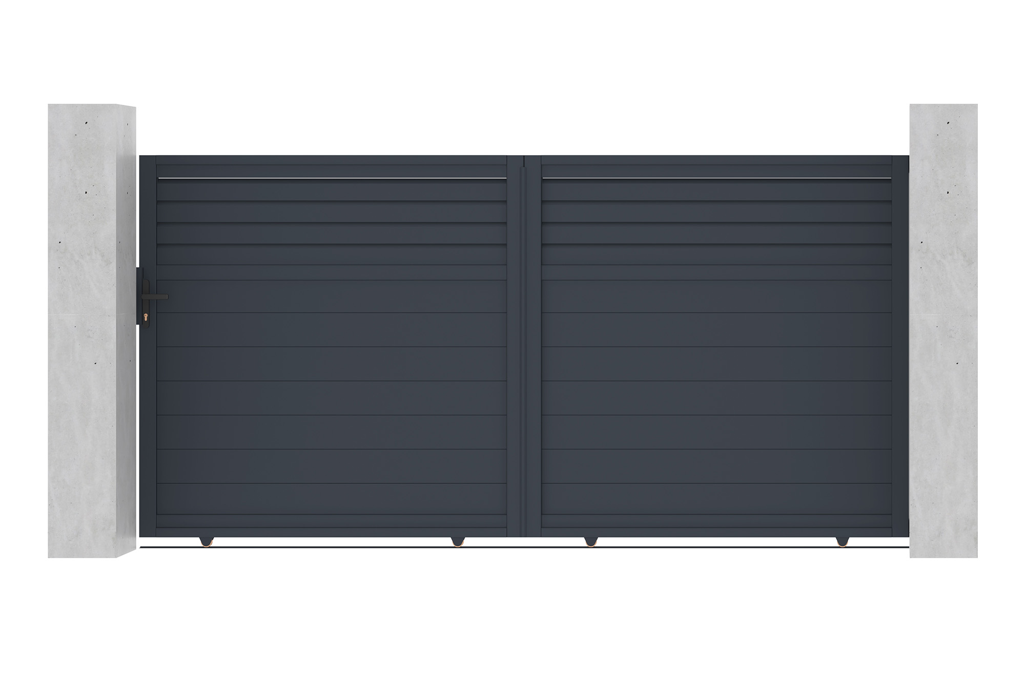 Sliding gate kit 3,5m CARPATIA H.180cm grey aluminium 2