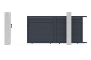 Sliding gate kit 3,5m CARPATIA H.180cm grey aluminium 5