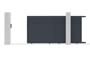 Schiebetor aus aluminium 3,5m CARPATIA H.180cm grau 5