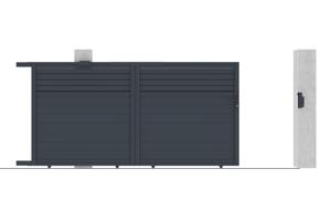 Sliding gate kit 3,5m CARPATIA H.180cm grey aluminium 13