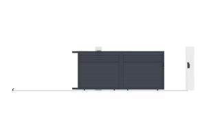 Sliding gate kit 4m CARPATIA H.180cm + 2 posts H.190cm grey aluminium 11