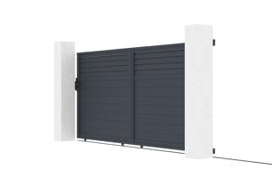 Sliding gate kit 4m CARPATIA H.180cm + 2 posts H.190cm grey aluminium 5
