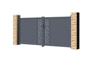 Portail battant 3,5m ADULA H.160cm gris 8